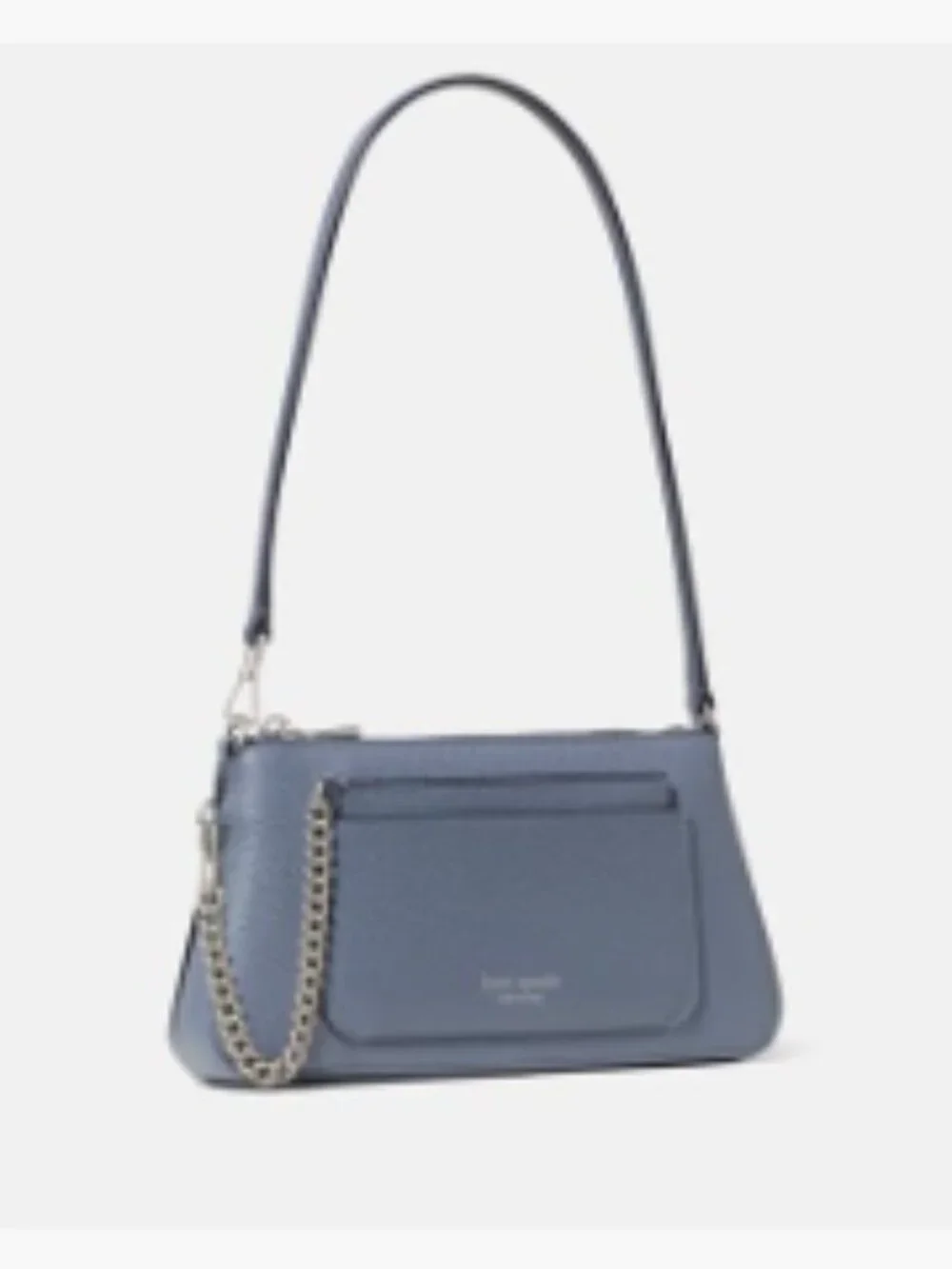 Pebbled Leather Wristlet with Detachable Wallet, Two Bags in One